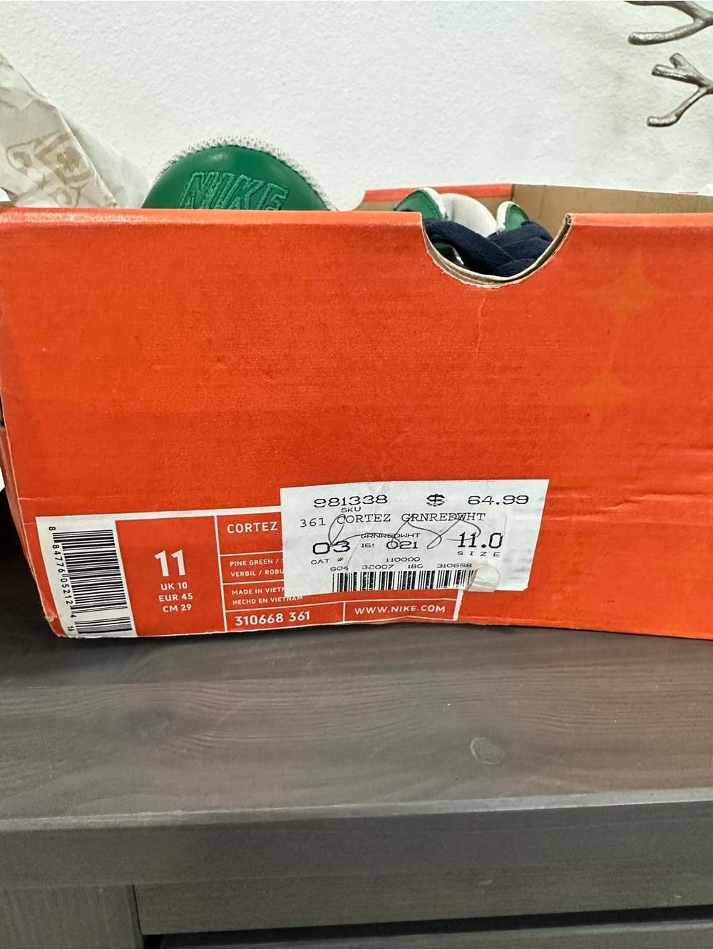 Nike RARE MENS 2005 CORTEZ World Cup MEXICO GREEN/RED SHOES SIZE 11 - Picture 9 of 10